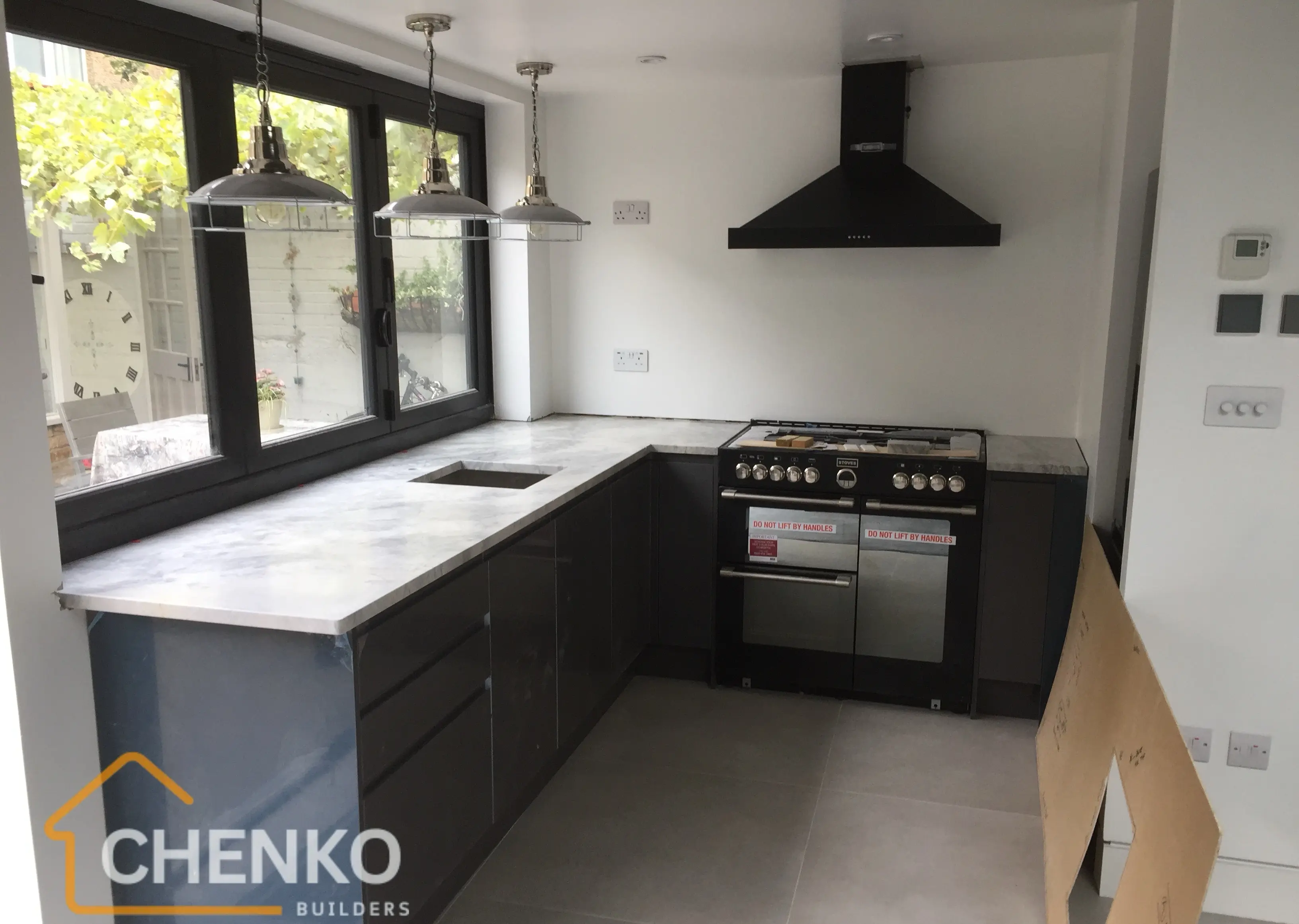 Modern fitted kitchen in Leyton
