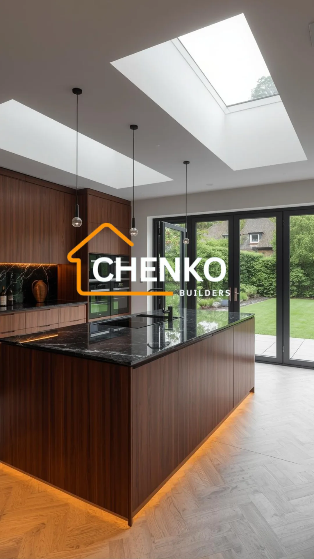 Modern Sleek Black kicthen completed